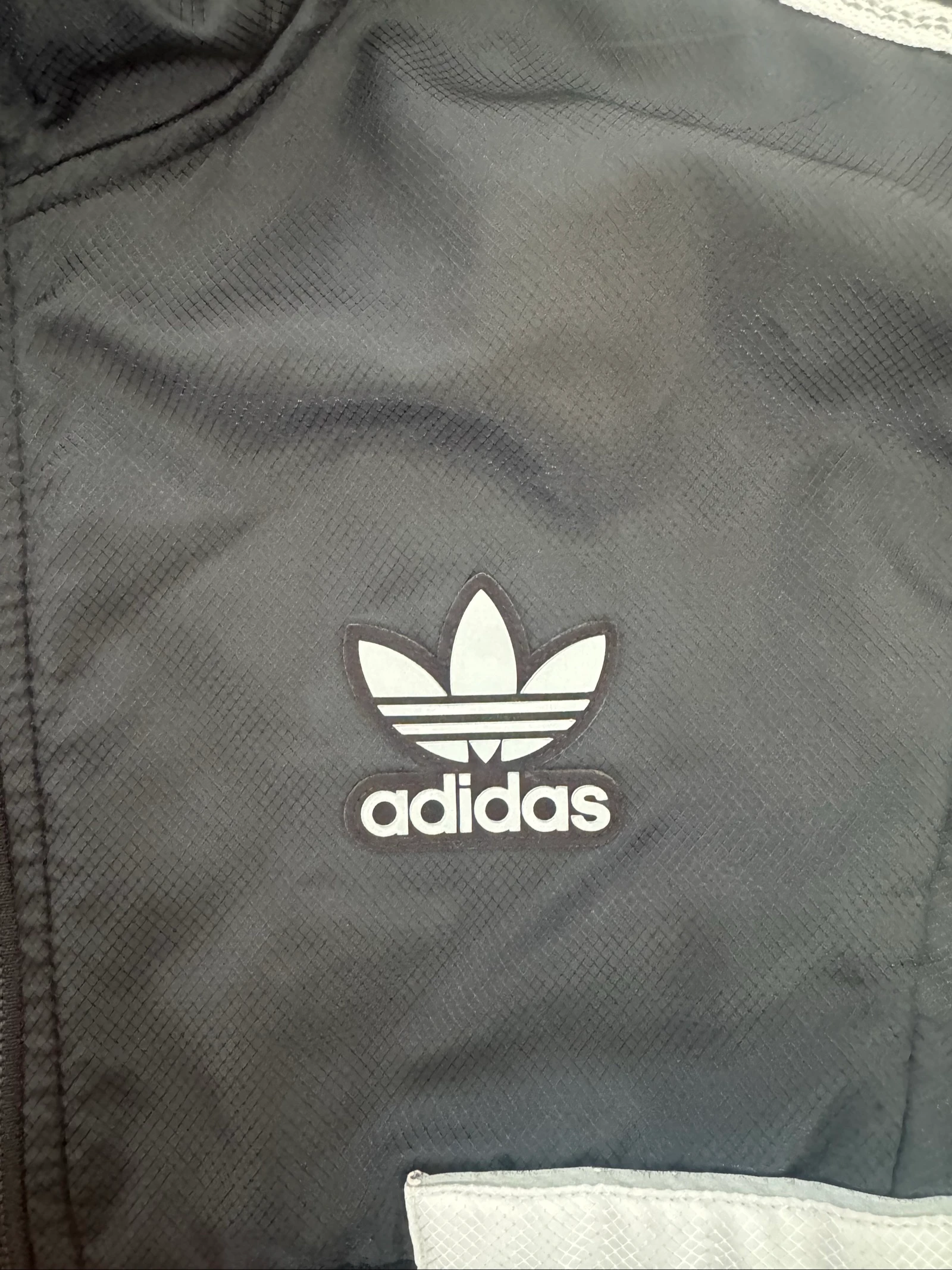 Adidas Originals Hooded Track Jacket Black White Full Zip Trefoil Retro Y2K Size S – photo 6